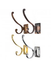 Retro Zinc Alloy Mount Hooks Towel Clothes Hat Coat Hanger for Door Wall