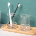 4 In 1 Bathroom Wash Set With Transparent Mouthwash Cup   Toothbrush Holder   Soap Dish   Soap Dispenser