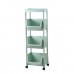 3 Layers Movable Kitchen Storage Rack with Wheels Vegetable Fruit Basket Kitchen Organizer Multi  functional Storage Shelf